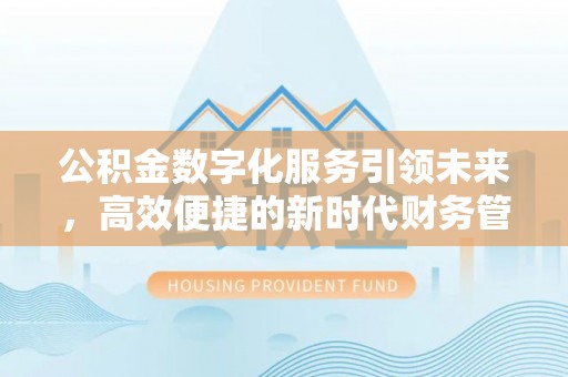 子洲公积金数字化服务引领未来，高效便捷的新时代财务管理