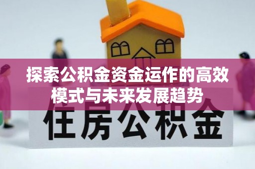 子洲探索公积金资金运作的高效模式与未来发展趋势
